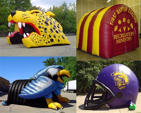 Blow up mascot tunnels